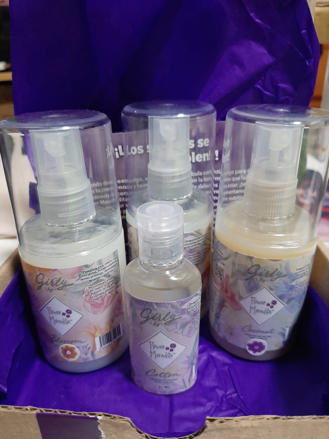 Customer photo review of Kit 3 Perfumes para cabello de 100ml • (La presentación puede variar)
