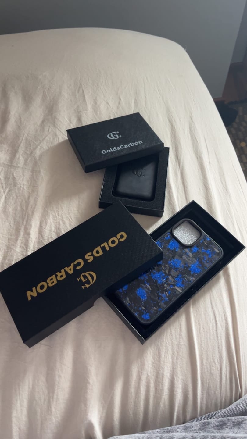 Customer photo review of Forged Carbon Case Blue