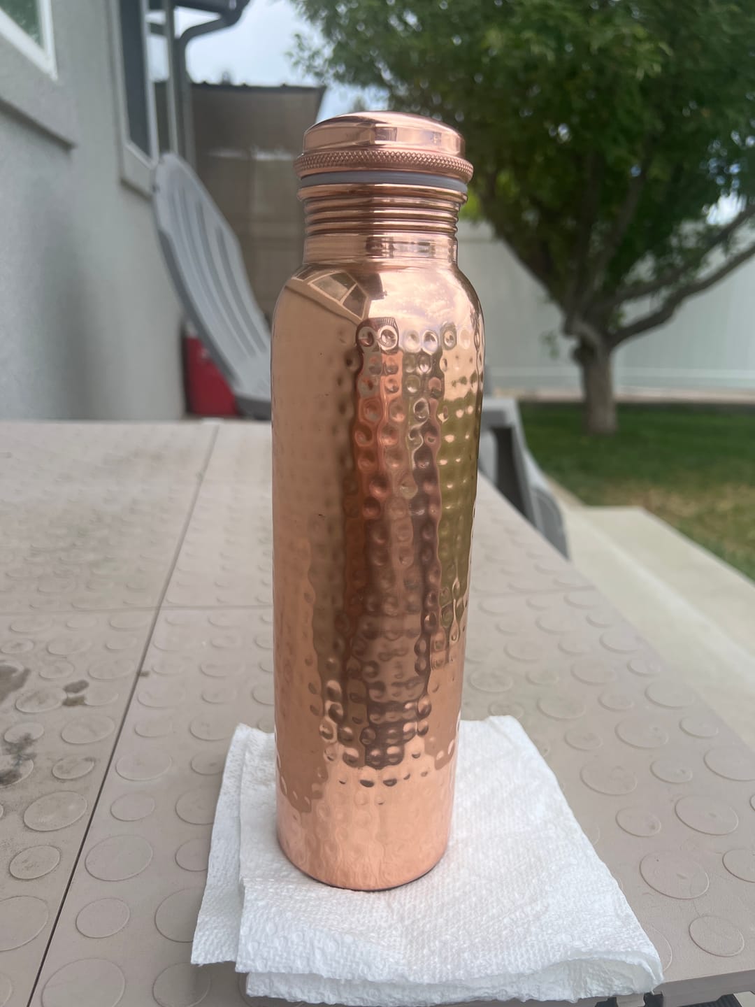 Customer photo review of Himalayan Ayurvedic Pure Copper Bottle
