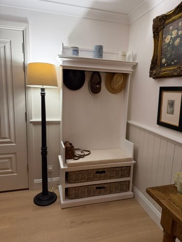Customer photo review of Halifax Hampton Entryway Coat Rack & Bench Unit
