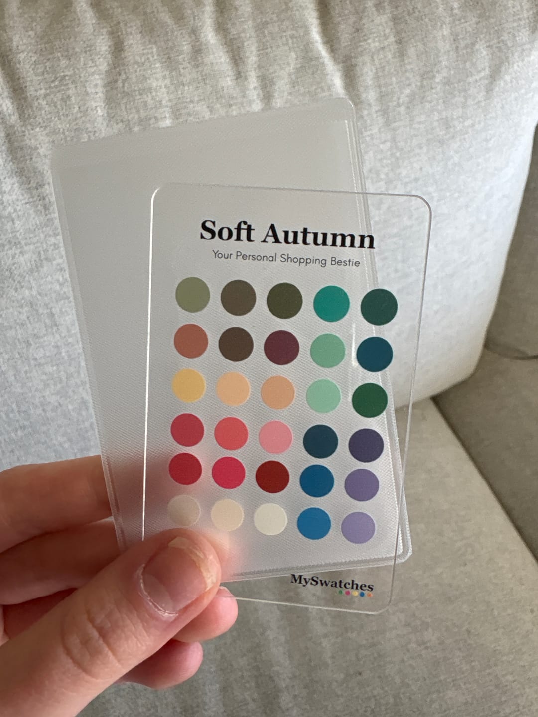 Customer photo review of Personal Swatch Card
