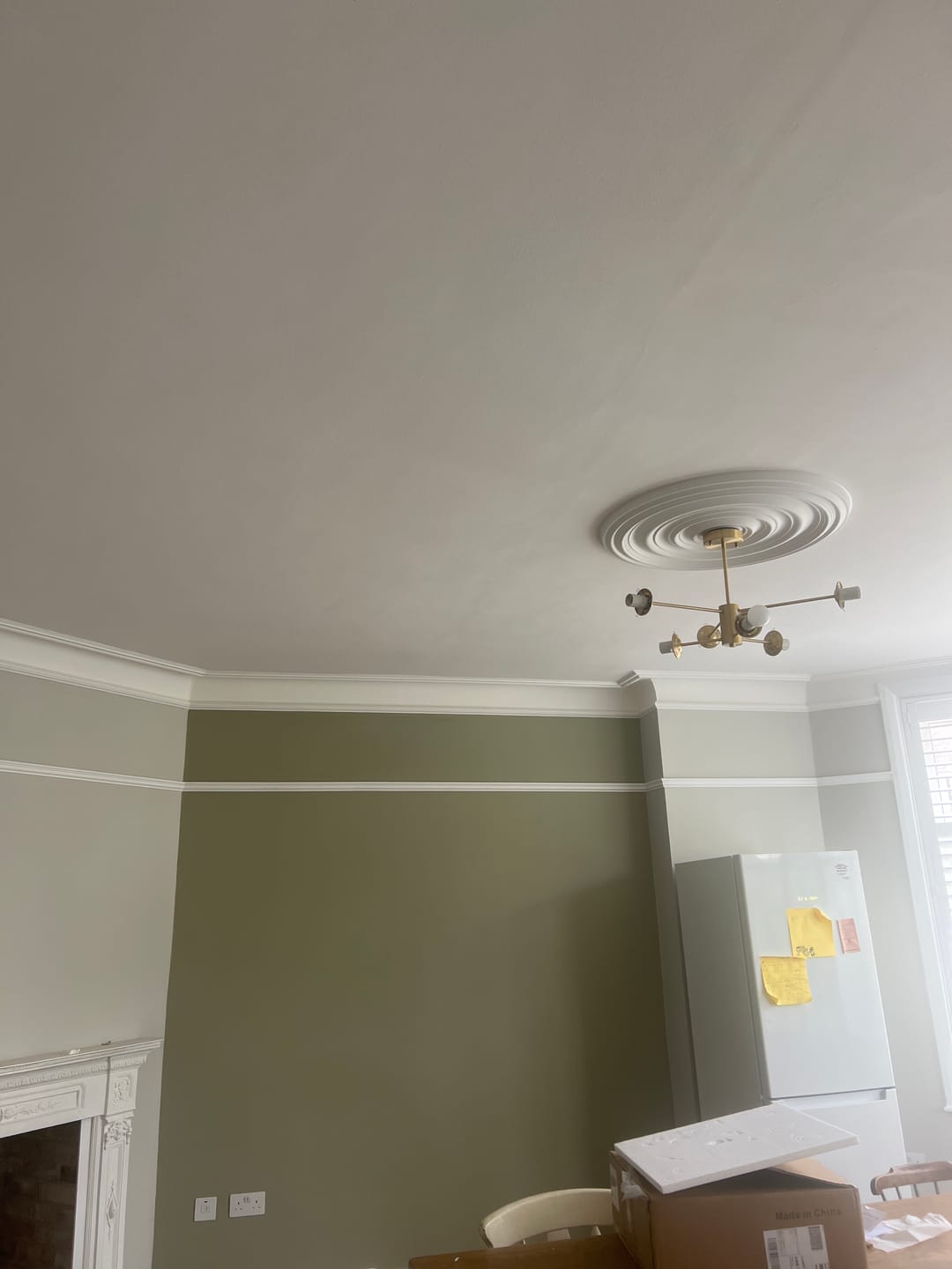 Customer photo review of 6/8/12-Light Mid-Century Modern Opal White Glass Globe Chandelier
