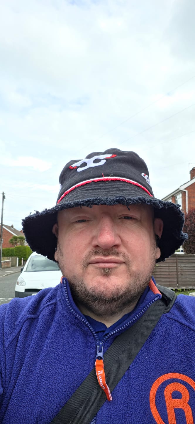 Customer photo review of Carl Cox Motorsport North West 200 Diamond Bucket Hat