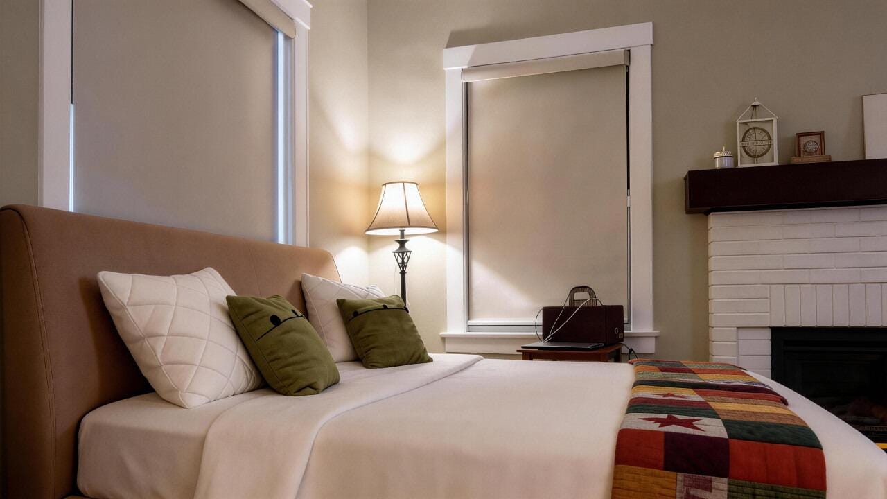 Customer photo review of Smart Motorized Roller Shades 100% Blackout Essential