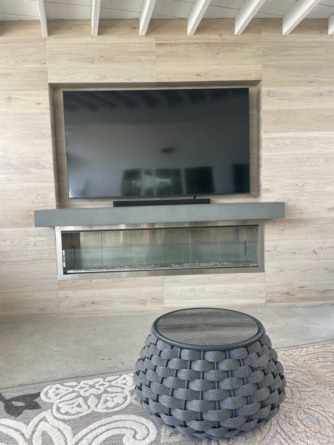 Customer photo review of Modern Non-Combustible Concrete Mantel Shelves | Design Specialties