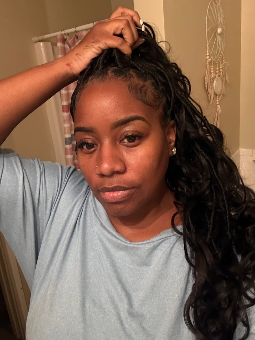 Customer photo review of Loose Wave Bulk Hair Extensions for Braiding