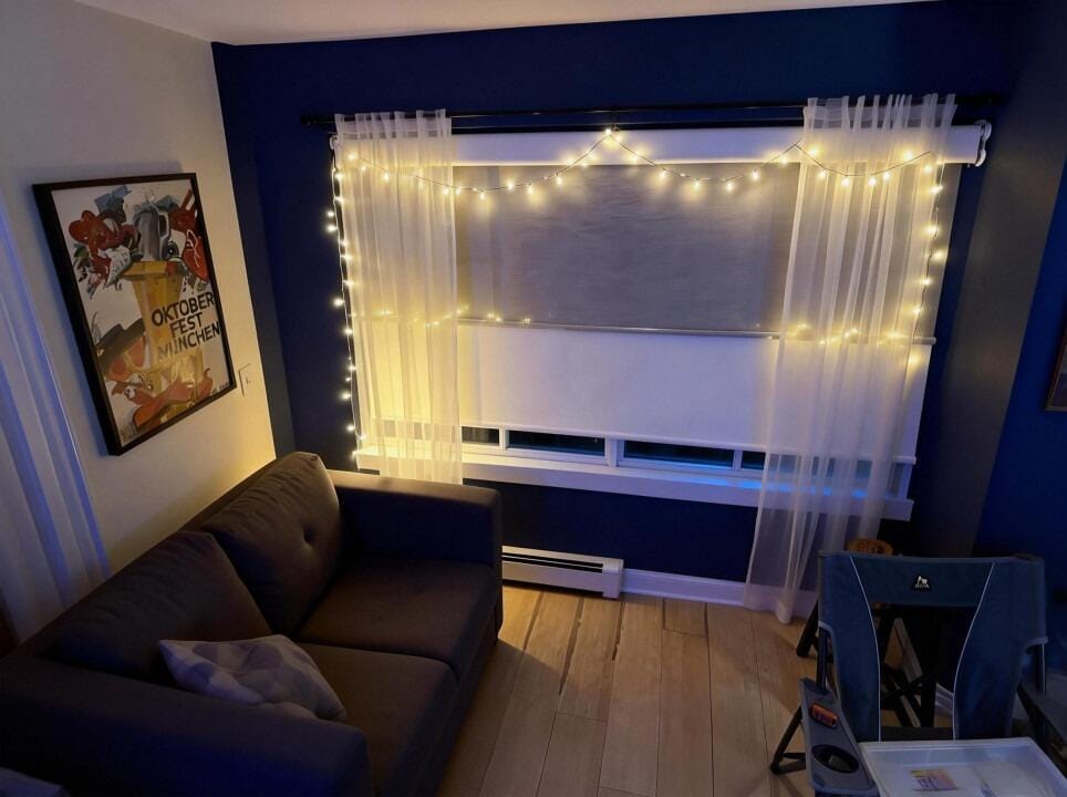 Customer photo review of Smart Motorized Dual Shades – Light Filtering & Blackout