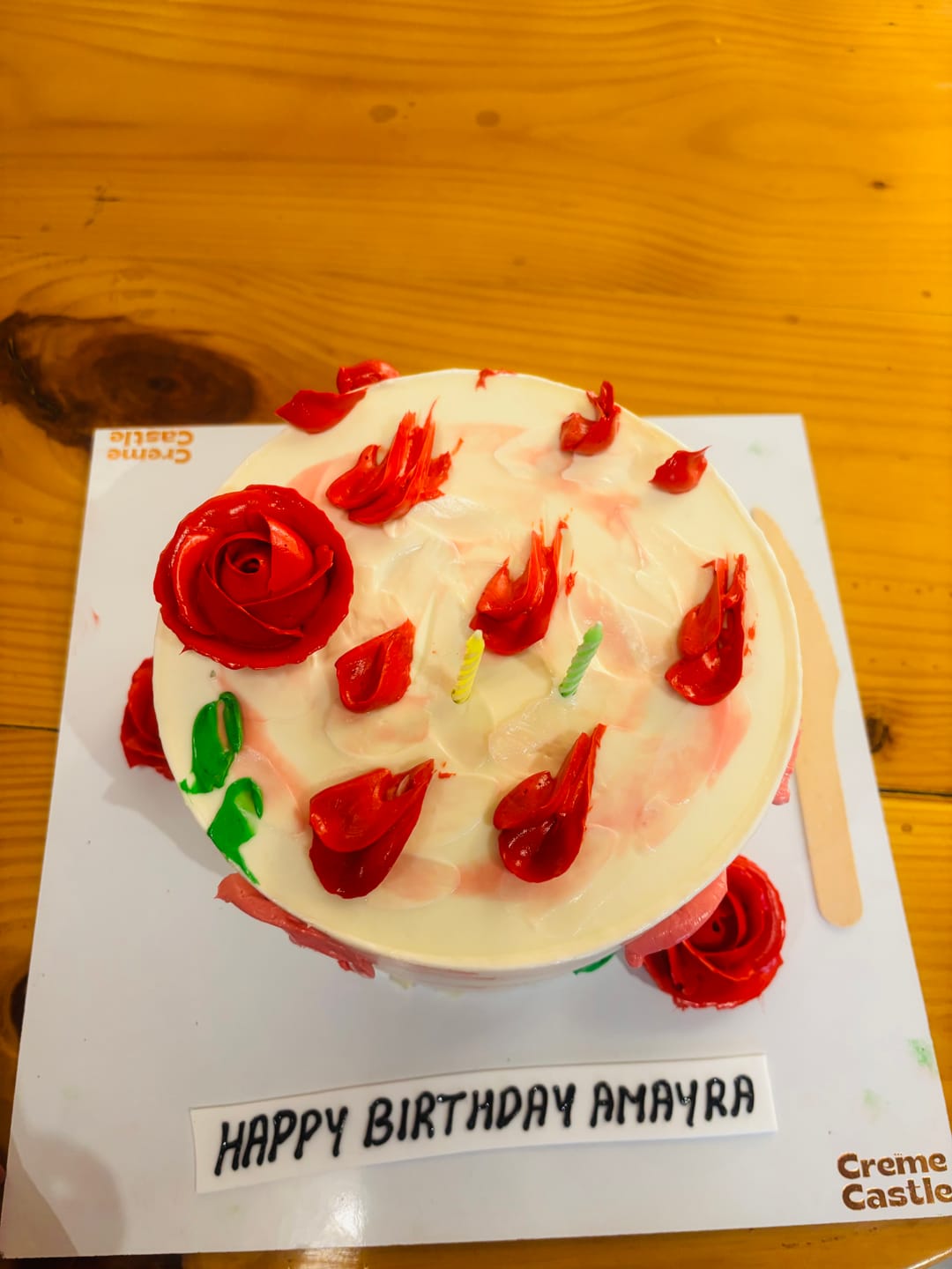 Customer photo review of Pink Rose Ombre Cake