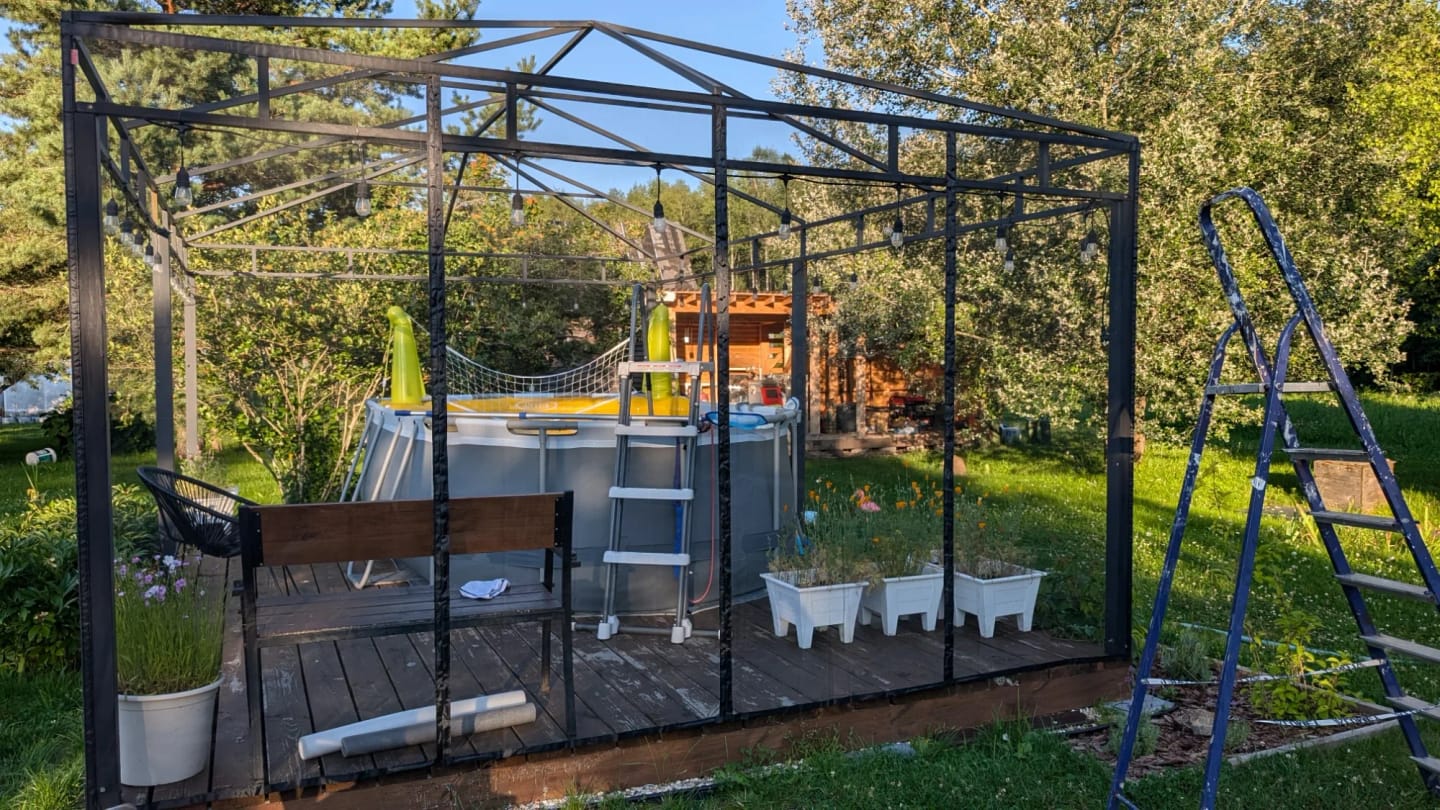 Customer photo review of Moustiquaire de porte de garage pavillon magnétique