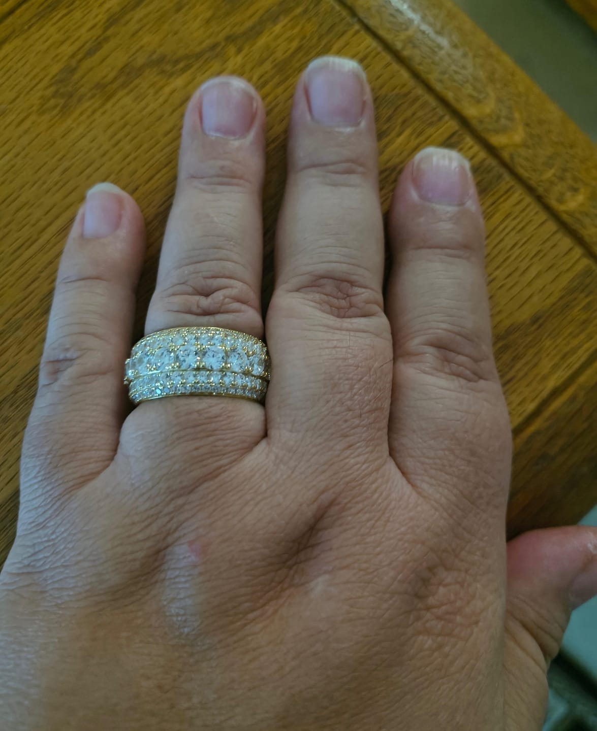 Customer photo review of Multi Crystal Rings