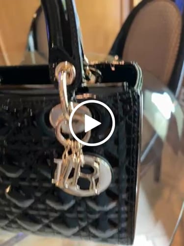 Customer video review of medium lady 24 black patent calfskin