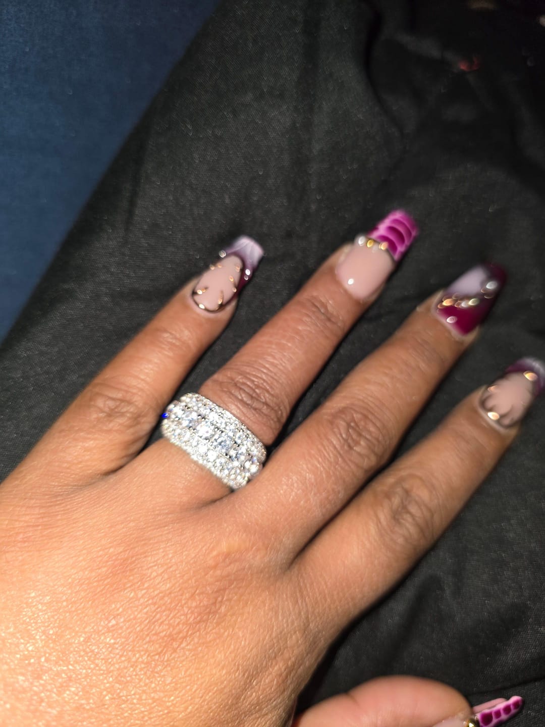 Customer photo review of Multi Crystal Rings