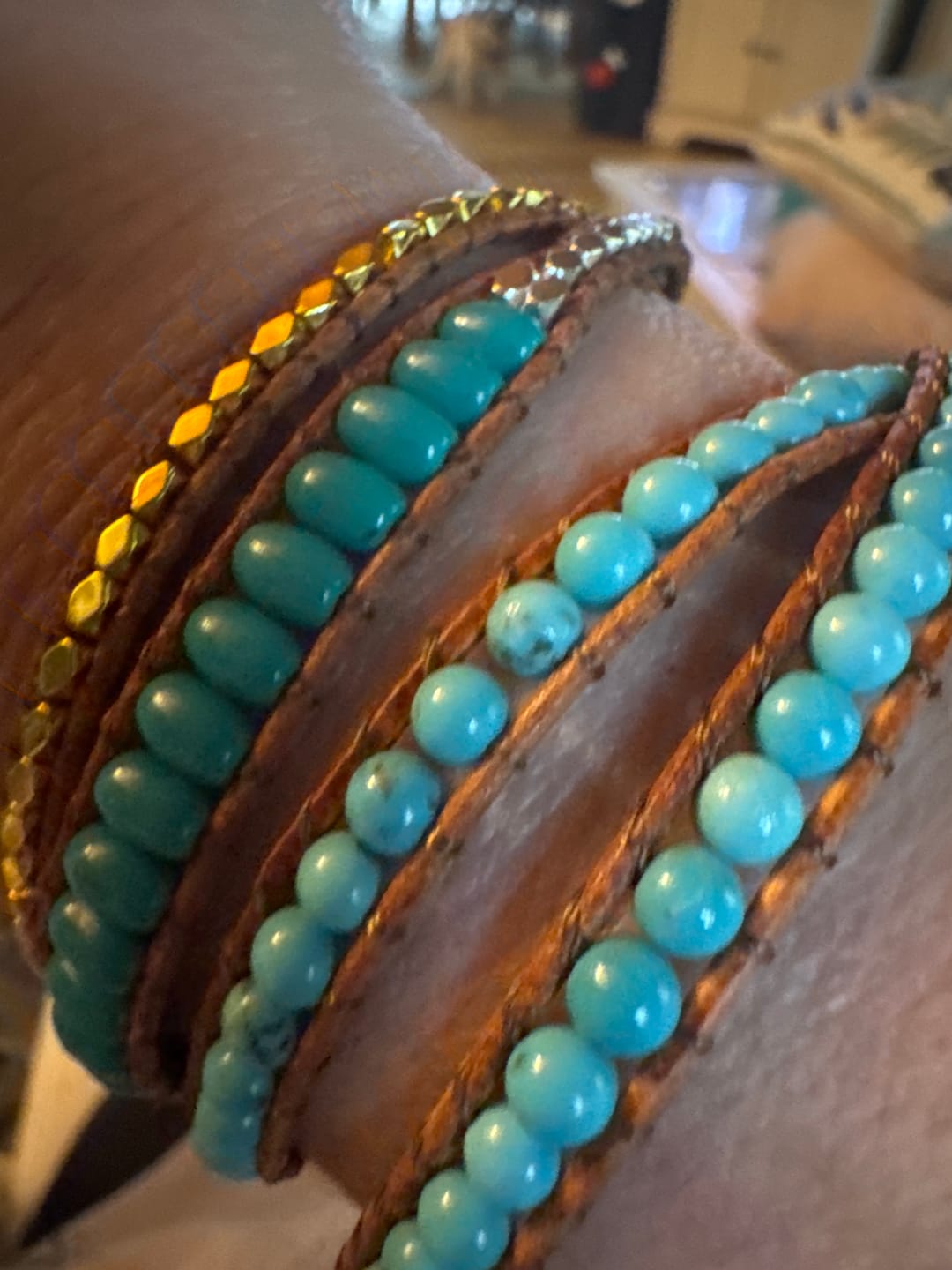 Customer photo review of Natural Turquoise Spirit Bracelet