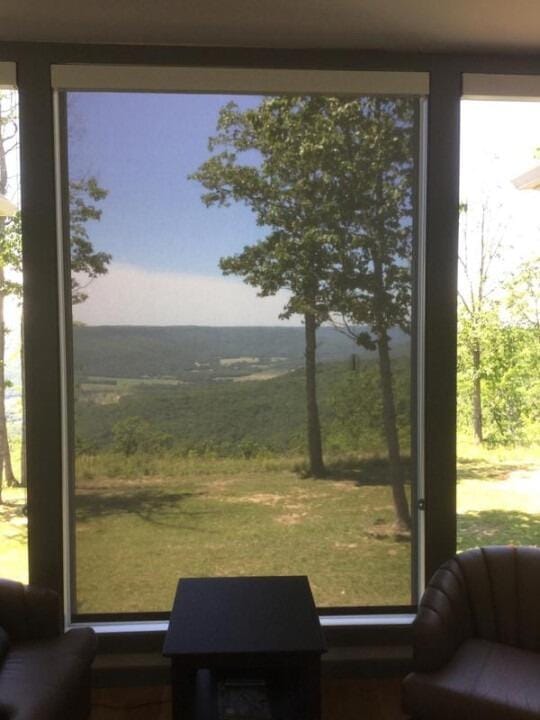 Customer photo review of Smart Motorized Light Filtering Sheer Roller Shades Translucent Vision
