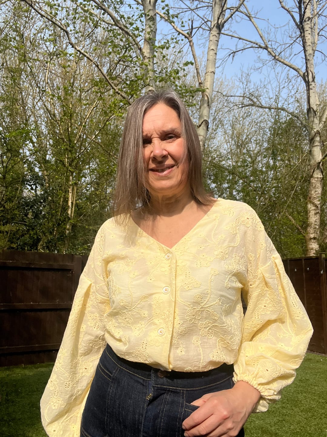 Customer photo review of Floral Perfection Embroidered Cotton Fabric
