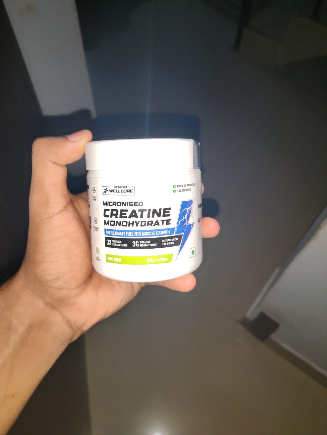 Customer photo review of Wellcore - Pure Micronised Creatine Monohydrate | Kiwi Kick (122g, 33 servings)