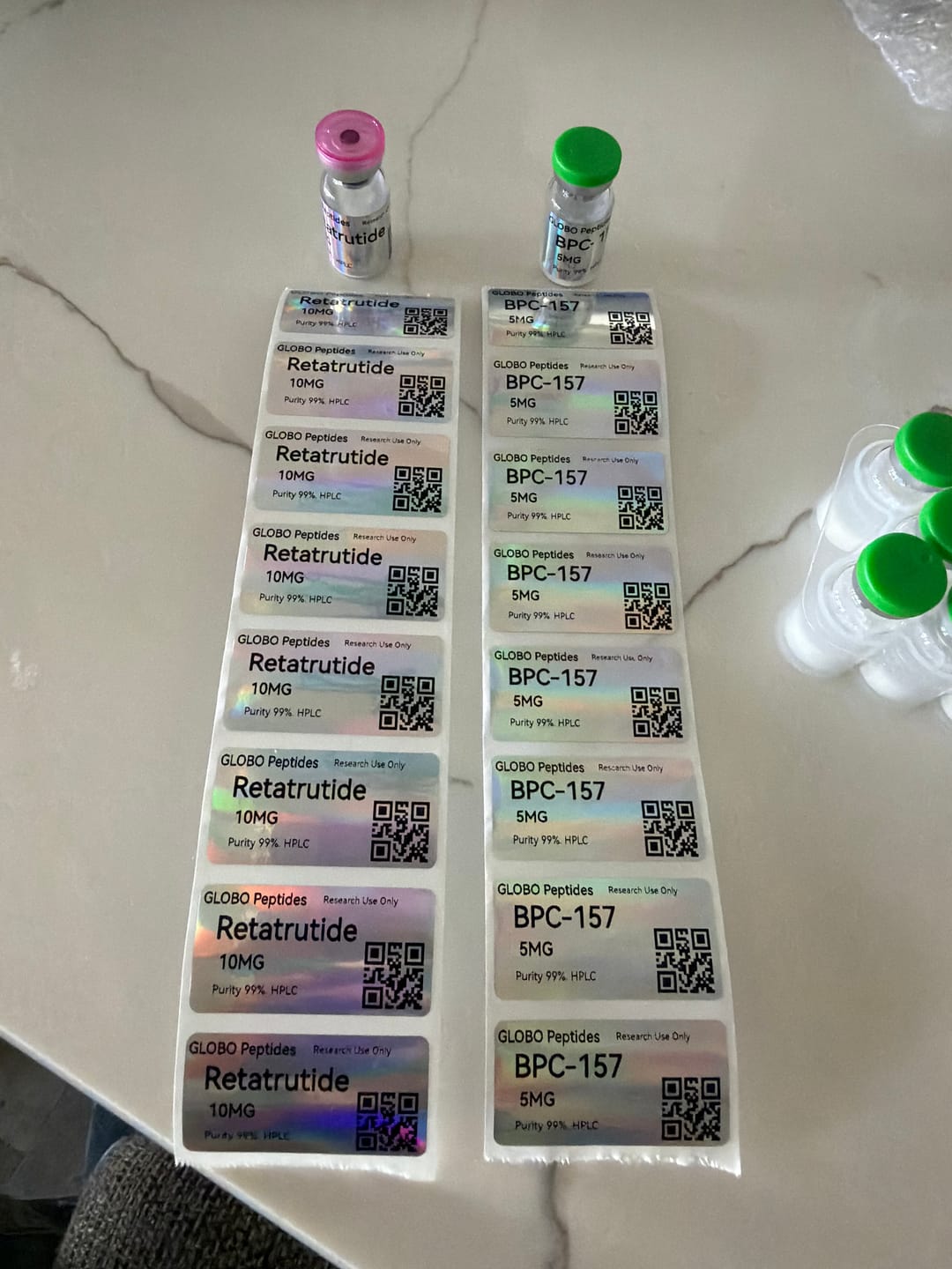 Customer photo review of Hologram Label Paper for M2/M3, Suitable for Medicine Bottle Labeling