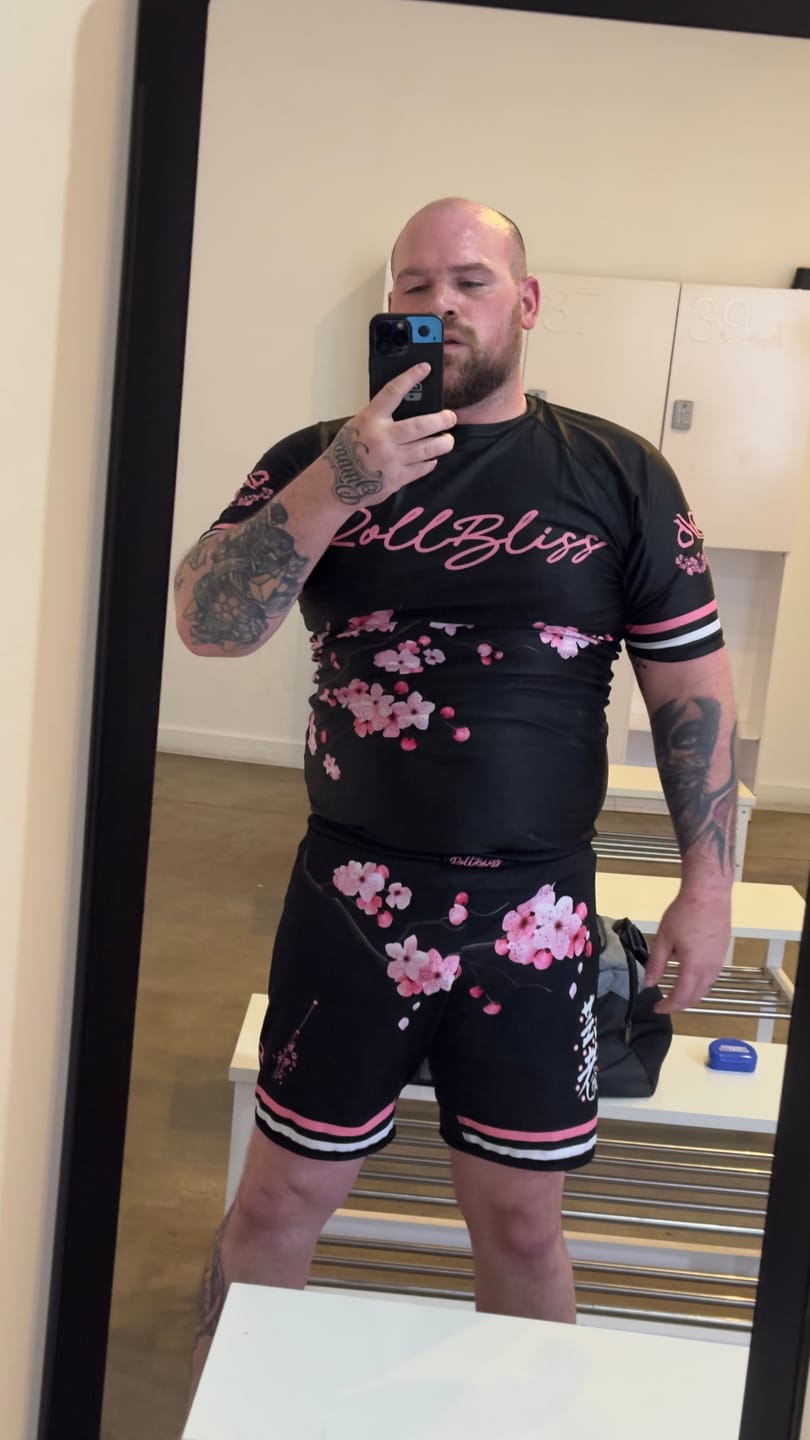 Customer photo review of Cherry Blossom BJJ  Rash Guard