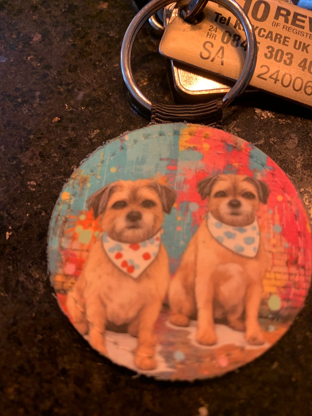 Customer photo review of Streetart - Personalised Keychain