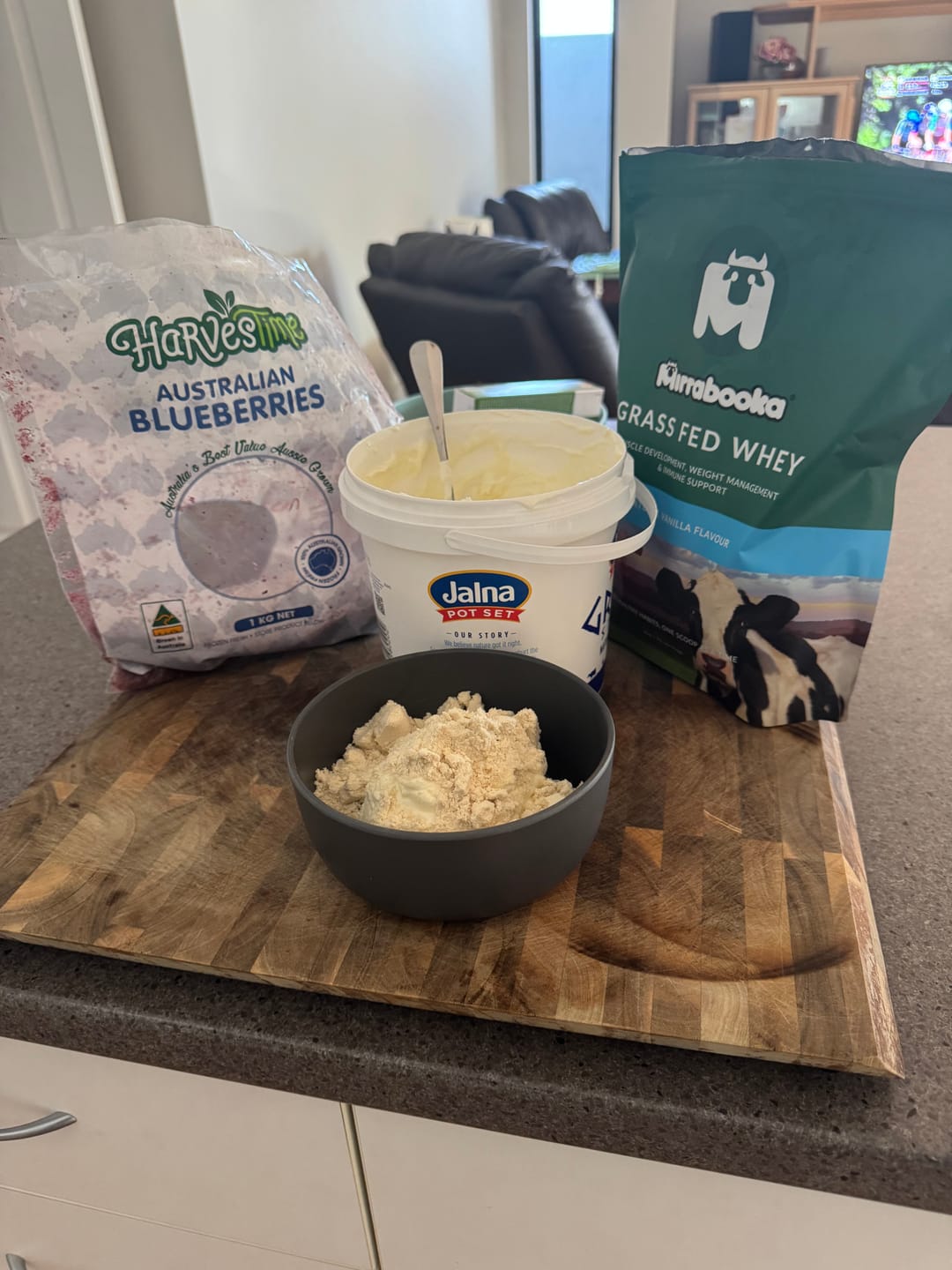Customer photo review of Grass Fed Whey Protein Vanilla 1kg (33 servings)