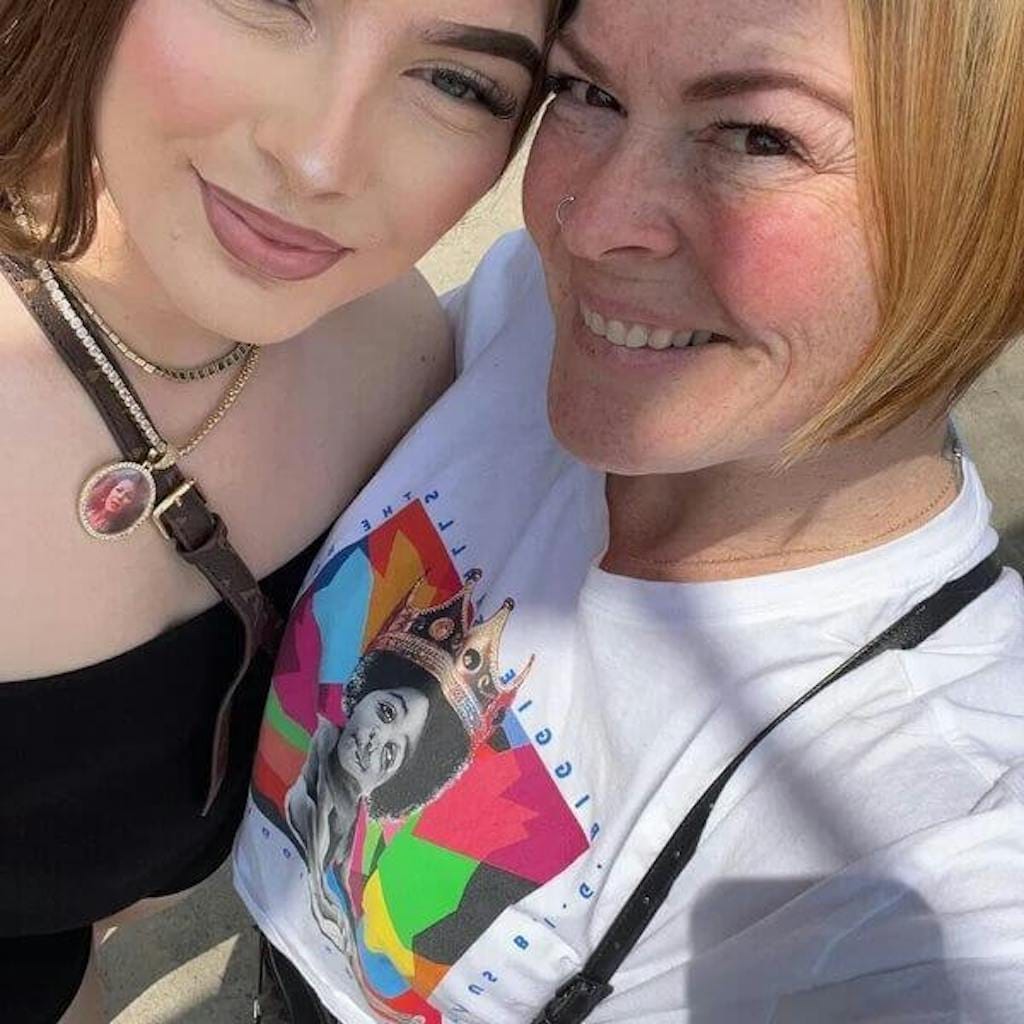 Customer photo review of Medallion Photo Necklace With Picture Inside – From Son or Daughter – Custom Personalized Pendant