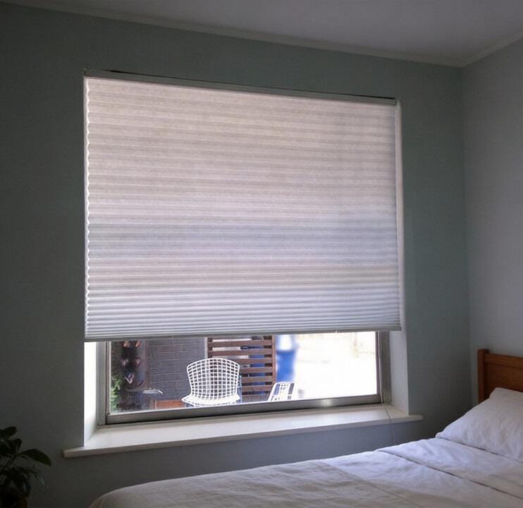 Customer photo review of Motorized Blackout Cellular Shades Hex