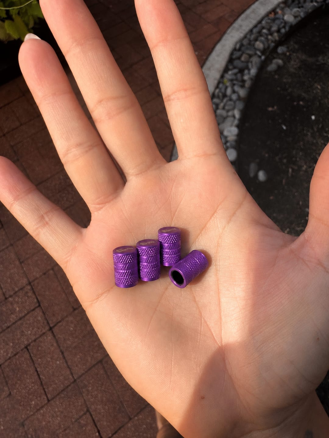 Customer photo review of 80Eighty® Purple Valve Stem Caps