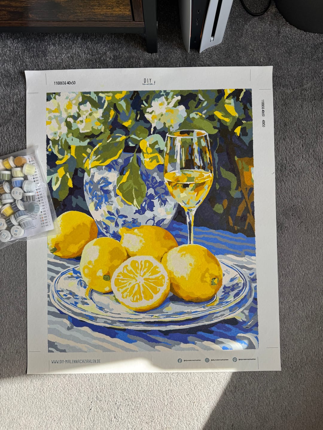 Customer photo review of Malen nach Zahlen - Zitrone und Wein