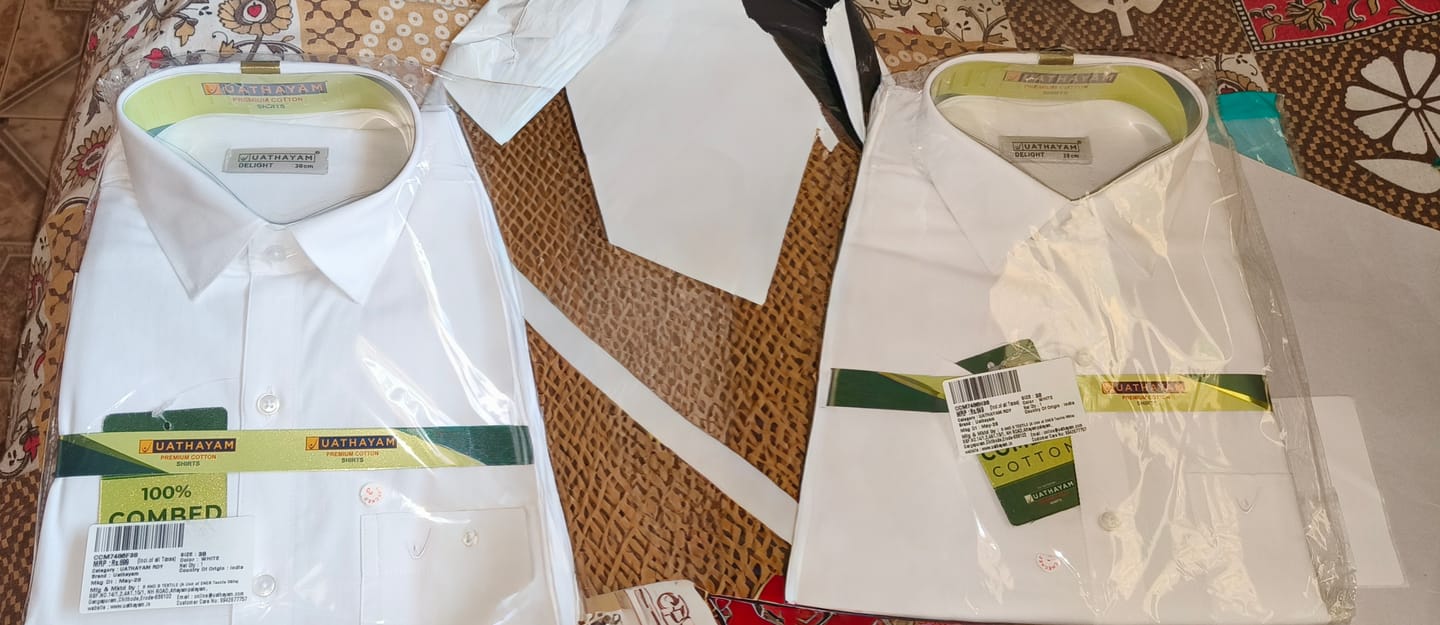 Customer photo review of Double Delight White Shirts - 2 Pcs Combo Pack