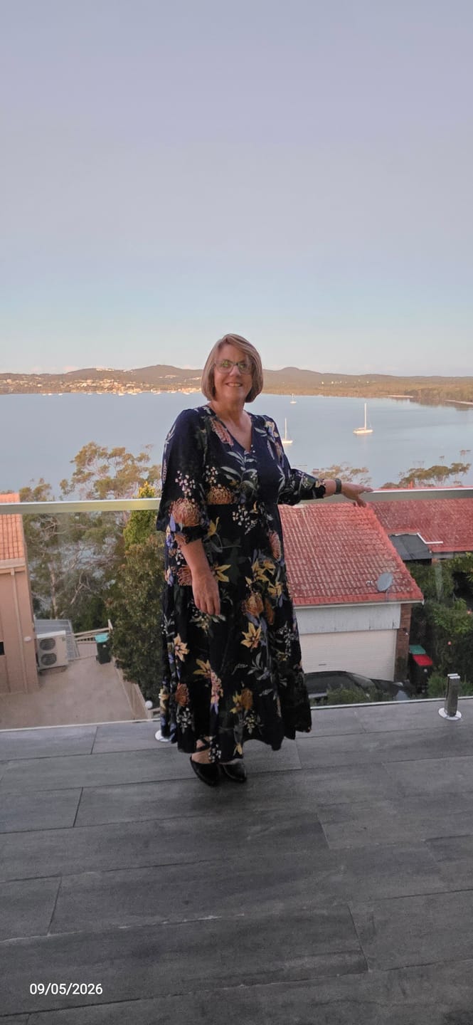 Customer photo review of Jacinda Maxi Dress in Navy