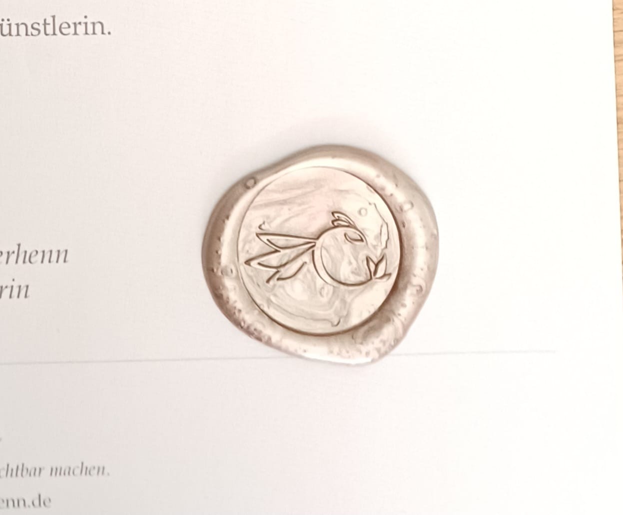 Customer photo review of Siegelstempel mit eigenem Logo