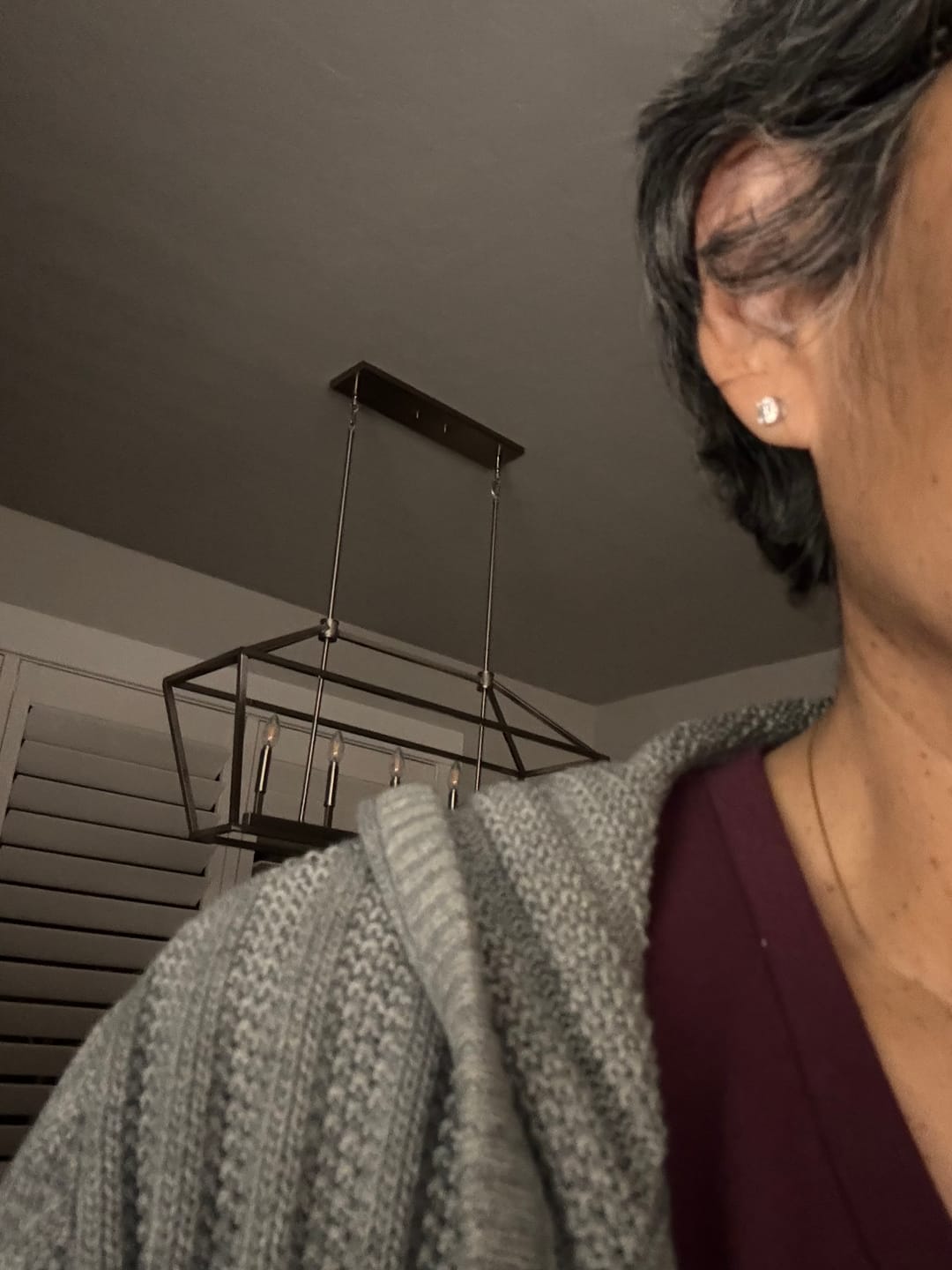 Customer photo review of Classica Cushion Cut Moissanite Solitaire Stud Earrings