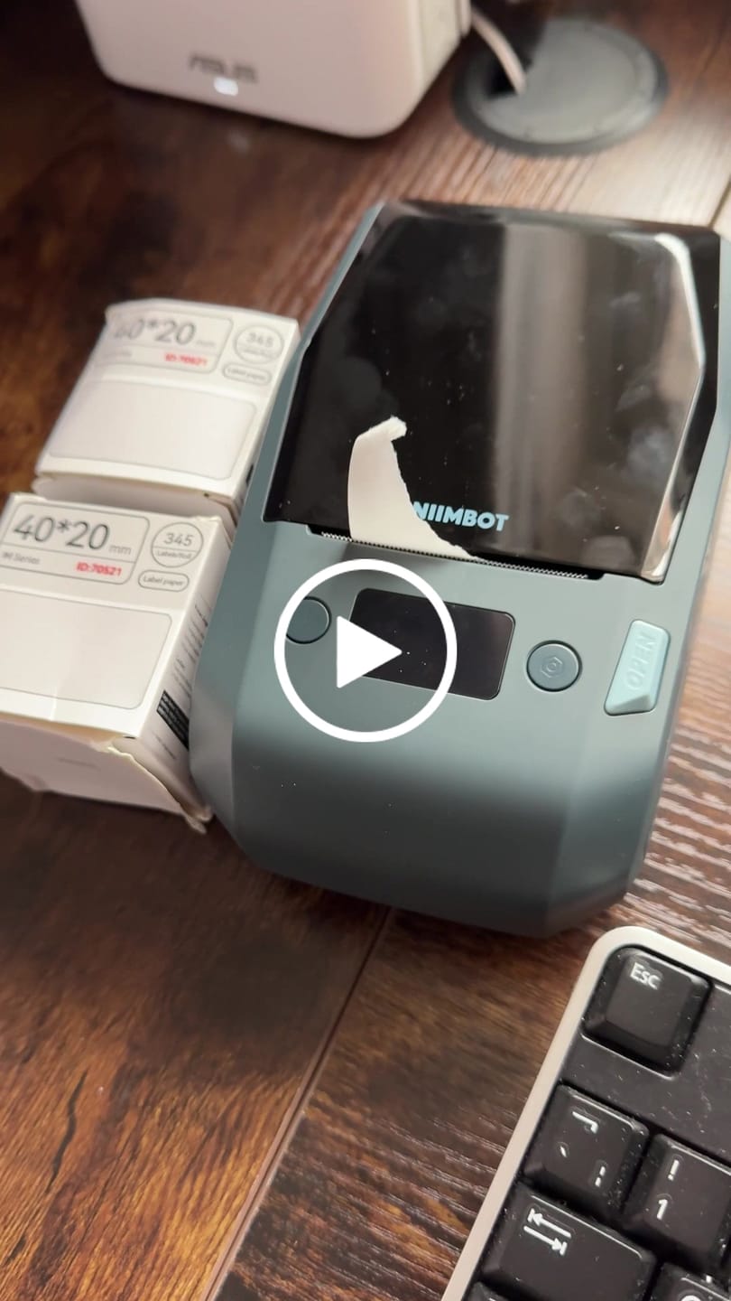 Customer video review of NIIMBOT Compatible M2 Labeling Ribbon, Replacement Refill Tapes