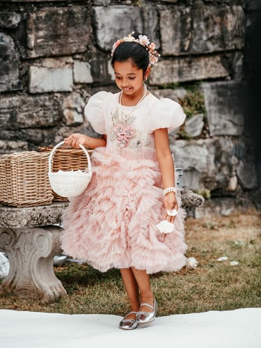 Customer photo review of Toddler Prom Dress Girl Summer Pageant Communion Fluffy Cake Princess Dress