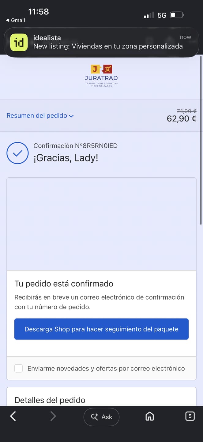 Customer photo review of Traducción Jurada  – Traductor Acreditado por el MAEC