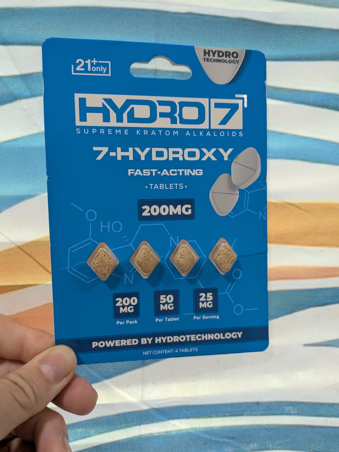Customer photo review of 7-Hydroxy Tablets - 50MG (4 Count) 200MG