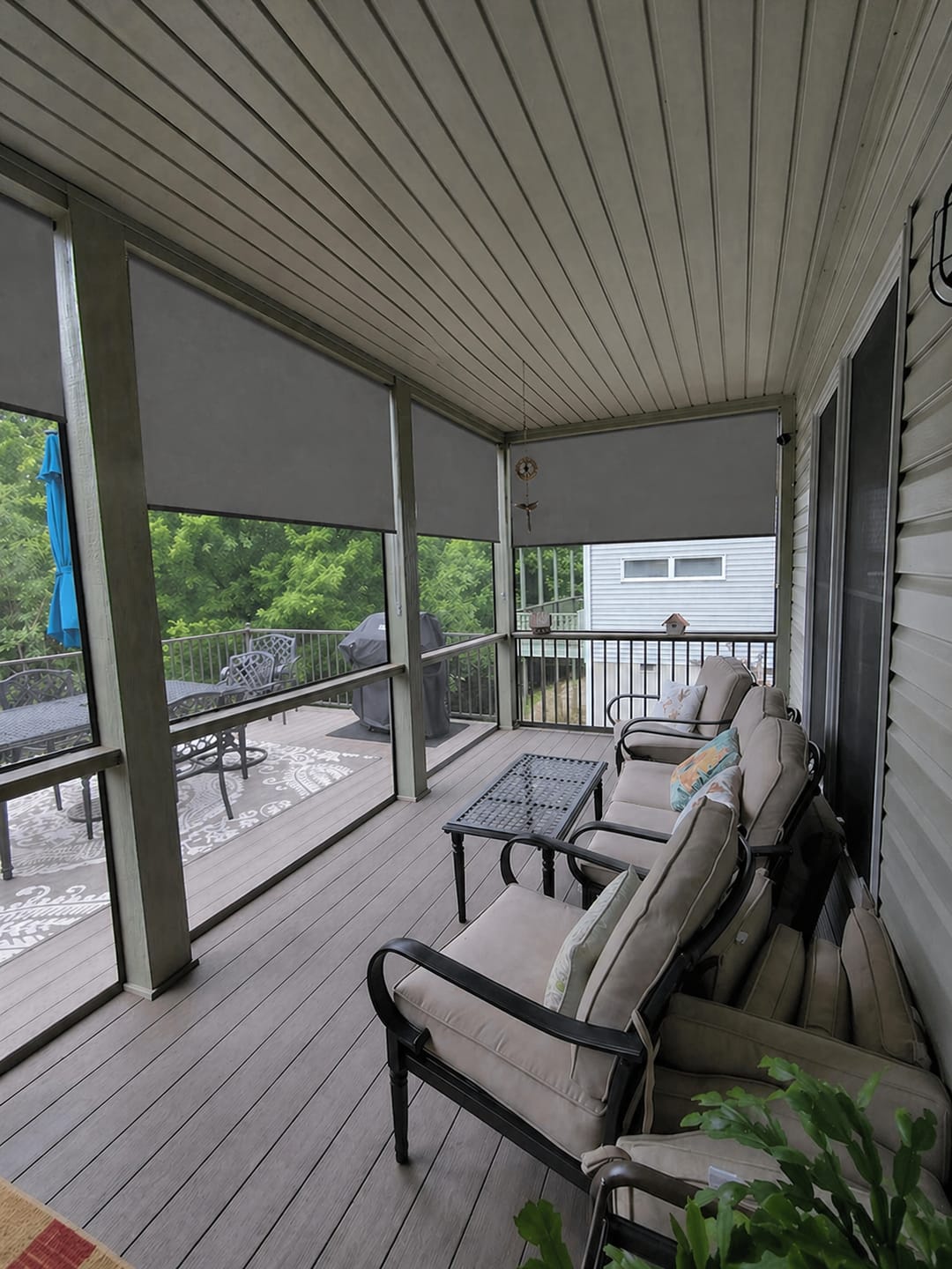 Customer photo review of Smart Motorized Outdoor Shades 5% Openness
