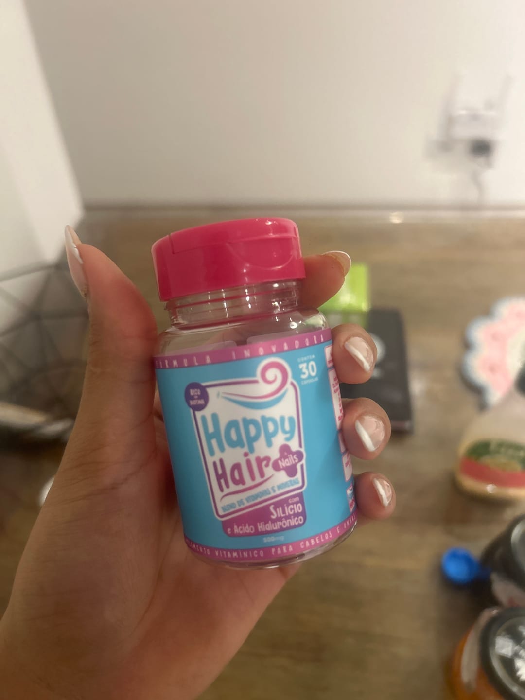 Customer photo review of Happy Hair 3 Potes + 1 Melatonina Grátis