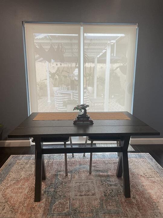 Customer photo review of Smart Motorized Light Filtering Sheer Roller Shades Translucent Vision