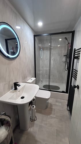 Customer photo review of 1200 x 760 Rectangle Stone Shower Tray
