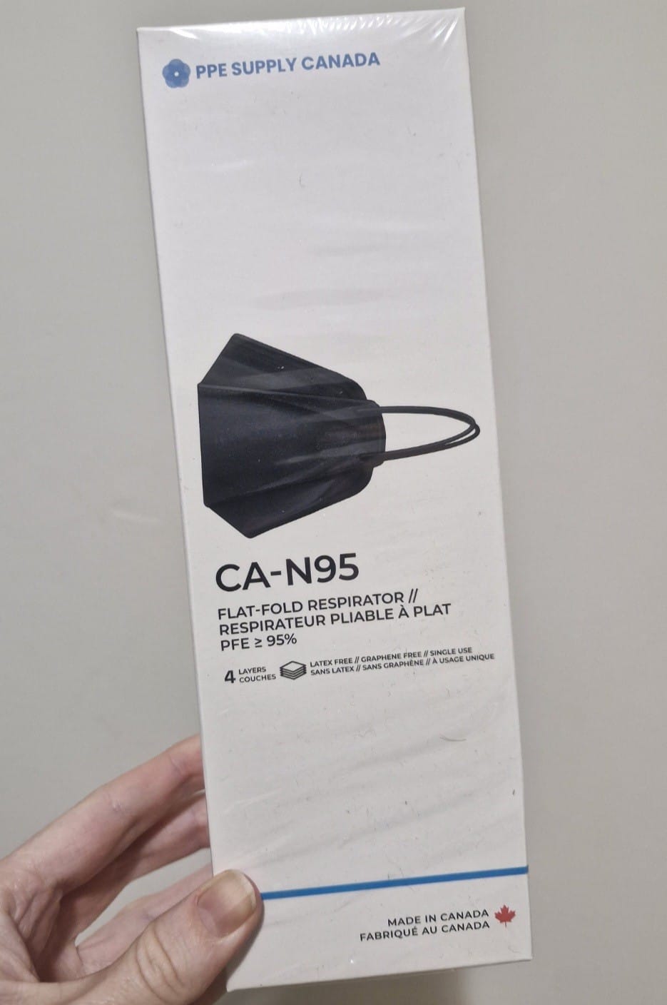 Customer photo review of N95 Respirator Face Mask Made in Canada (Regular)