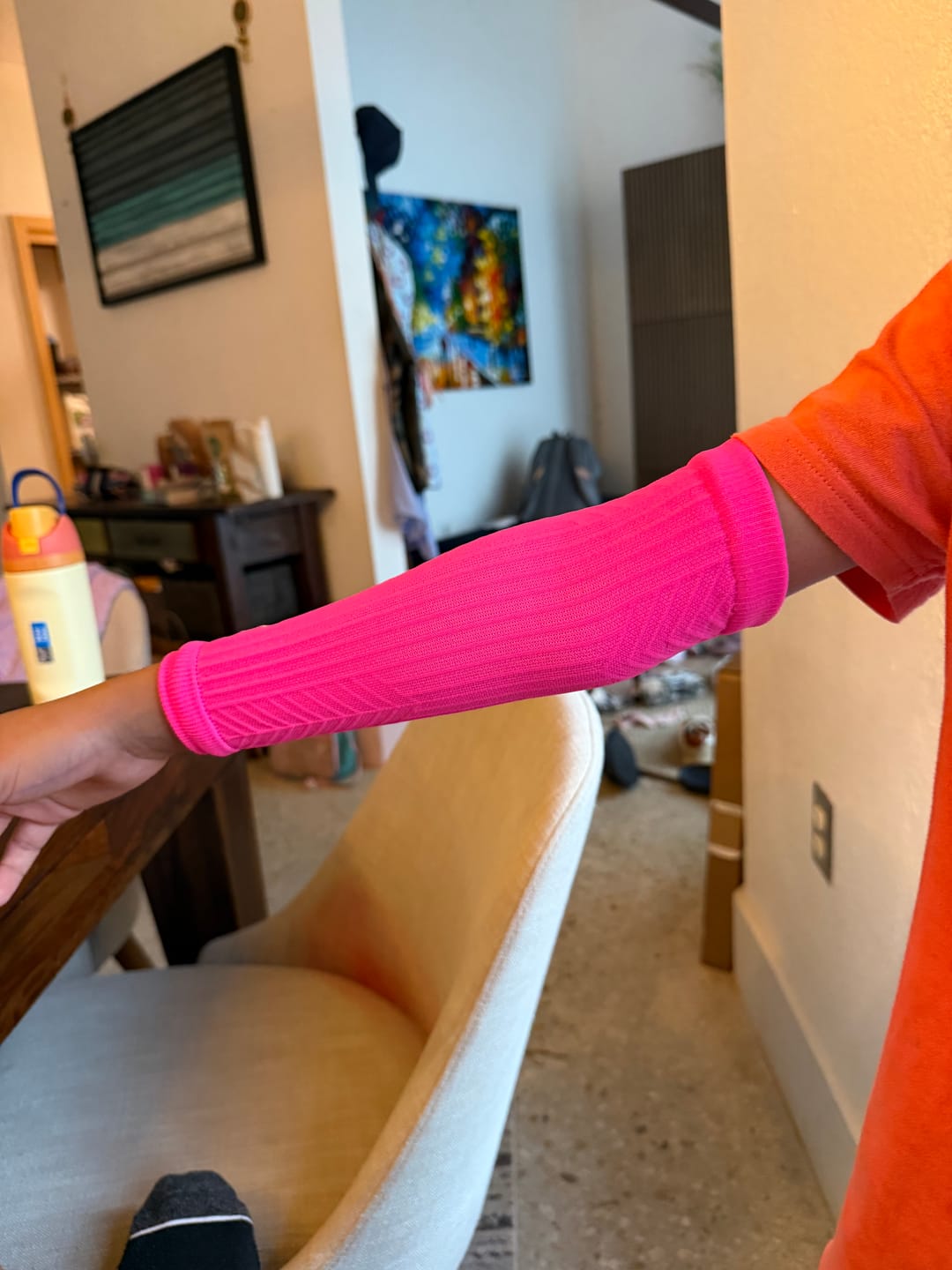 Customer photo review of Jax | Restore Recovery Premium Arm Sleeve - Pink