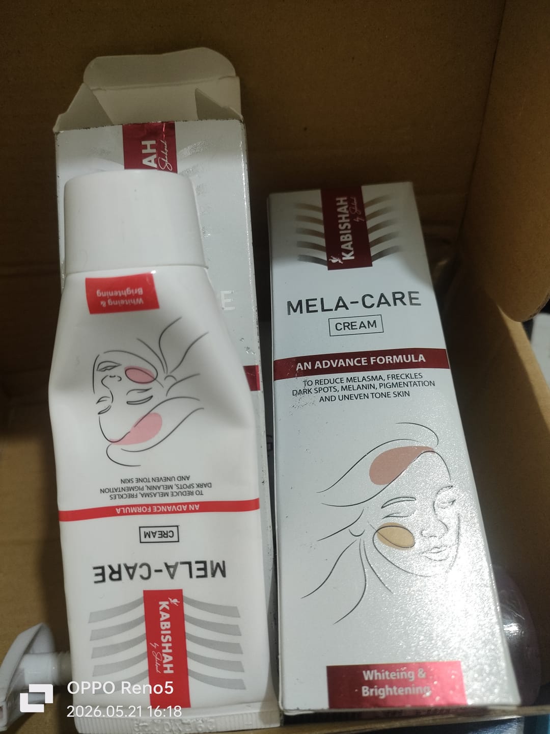 Customer photo review of Mela Care Advanced Brightening Cream