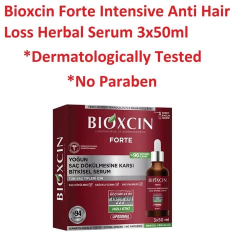 مراجعة بالصور من عميل لمنتج Bioxcin Hair Herbal Serum For Intensive Hair Loss 3x50 ml