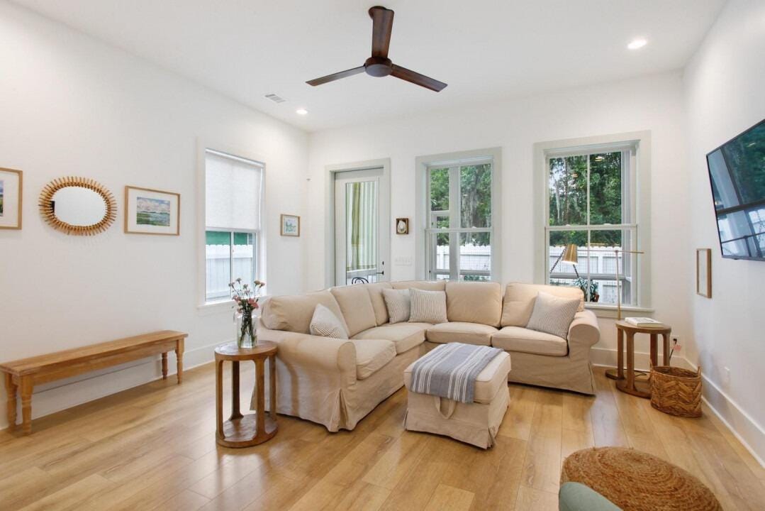 Customer photo review of Smart Motorized Light Filtering Roller Shades 70% Blackout Linen Translucent