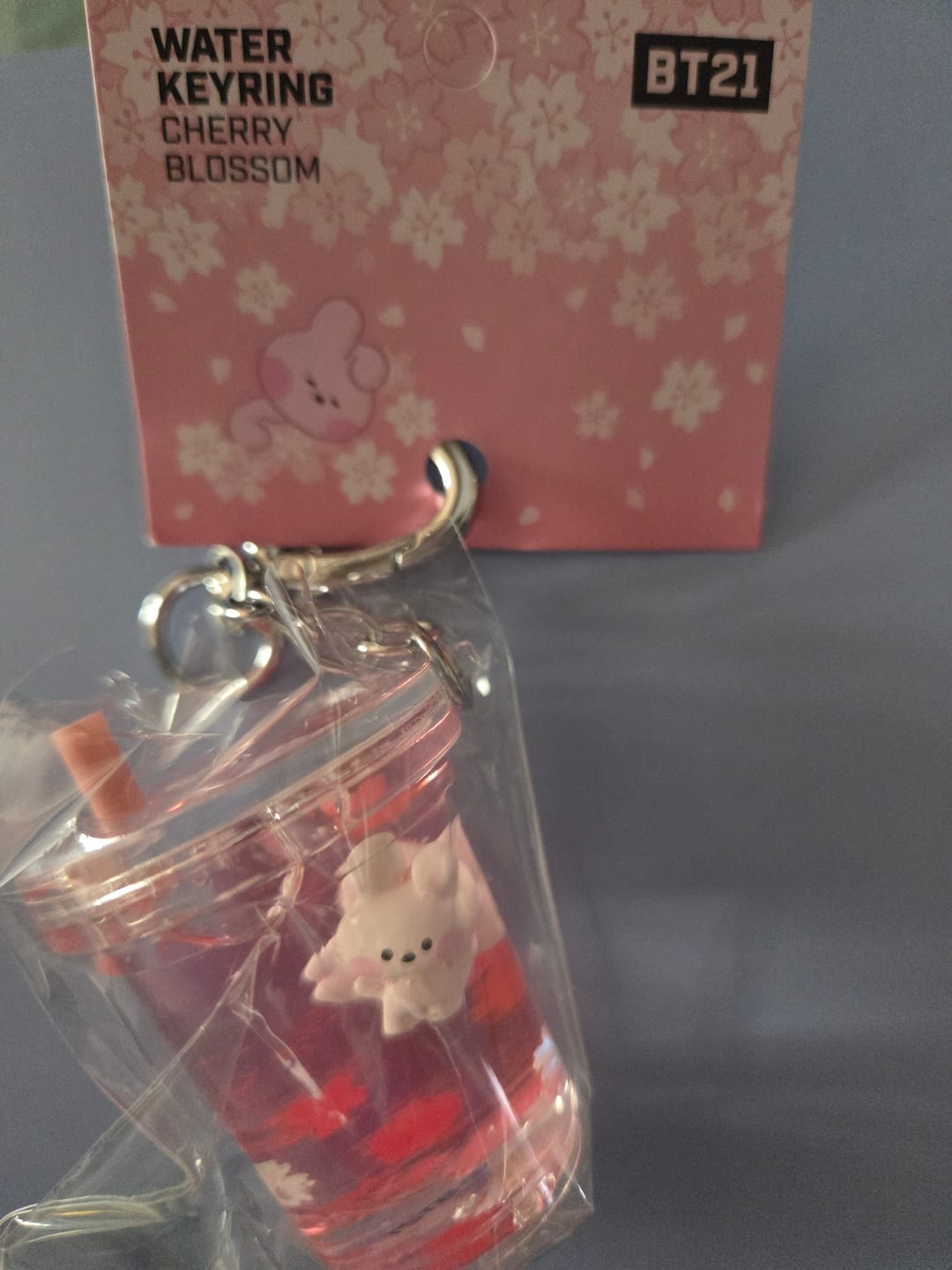 Customer photo review of BT21 - CHERRY BLOSSOM MININI WATER KEYRING