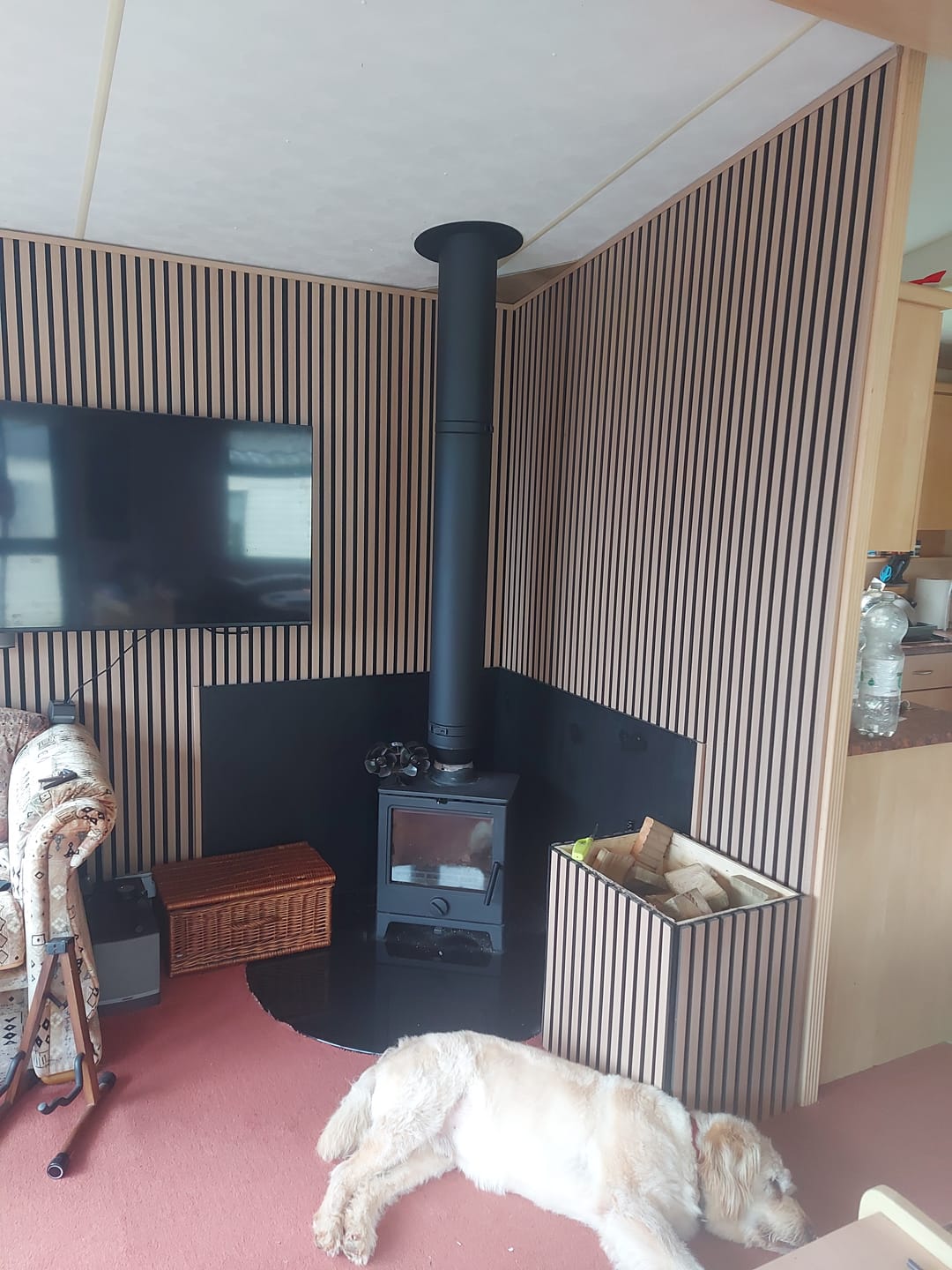 Customer photo review of Acoustic Wall Panel End Trim (Multiple Colours)