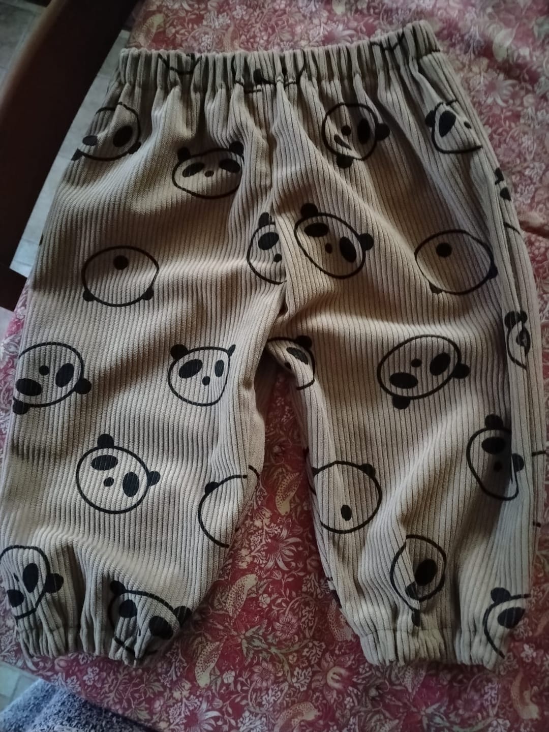 Customer photo review of Panda Buddies Stretch Corduroy Fabric