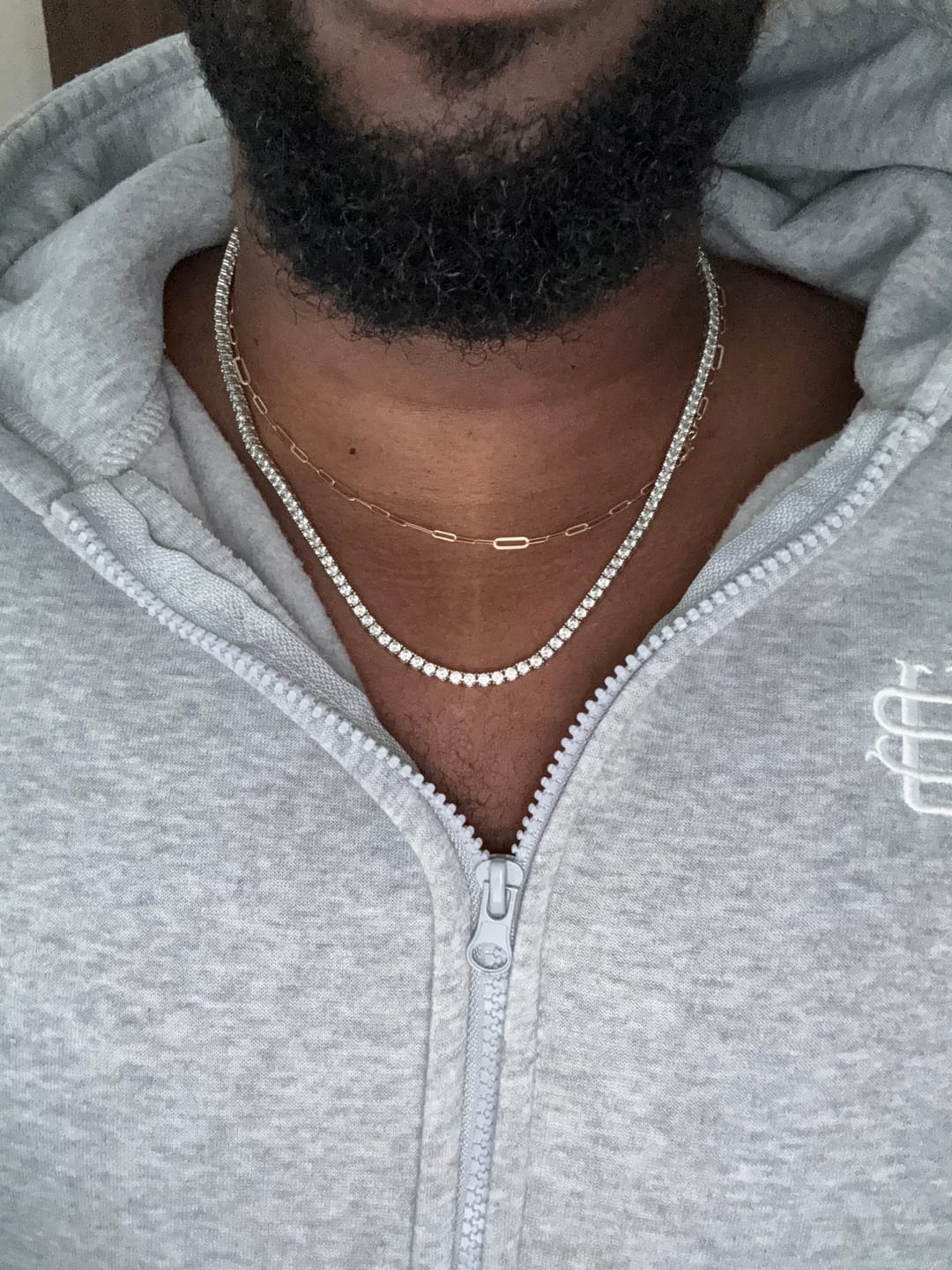 Customer photo review of 3mm Moissanite Tennis Chain - Silver - D Colour - VVS1