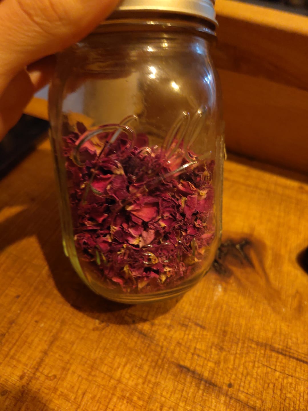 Customer photo review of Dried Edible Rose Petals, Certified Organic - 1 oz